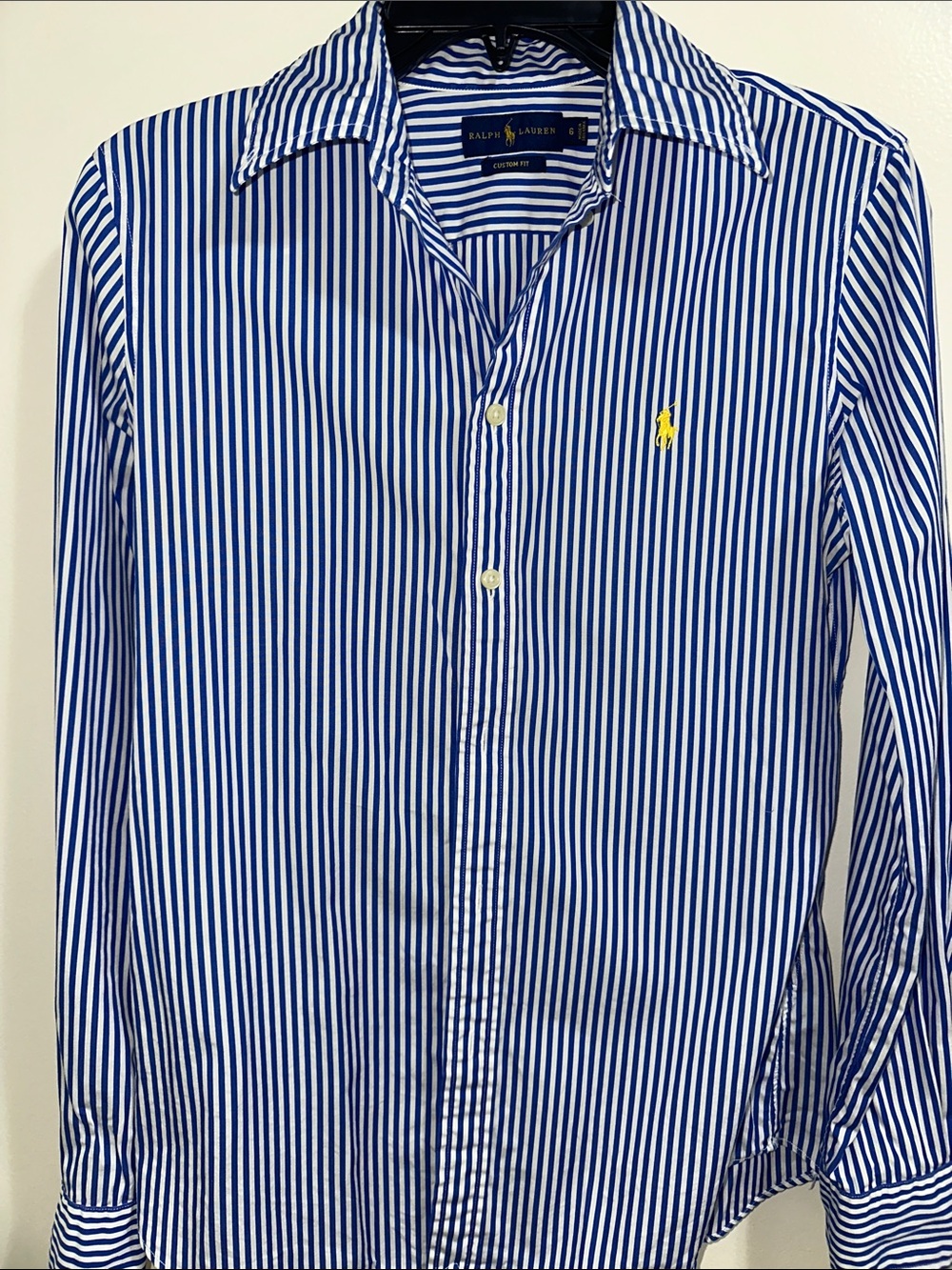 Polo by Ralph Lauren Blue & White Vertical Stripe Button-Down